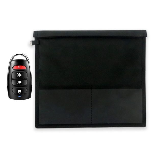 Car Key Signal Shielding Bag Tablet Mobile Phone Privacy Protective Cover Small (Black) - Image 6