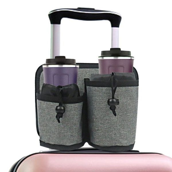 Luggage Travel Cup Holder Travel Beverage Storage Rack (Gray)