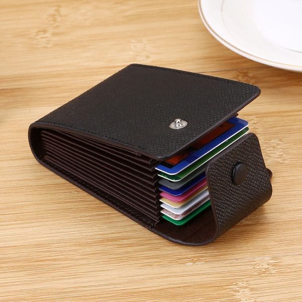 Organ Card Holder Large-capacity Card Sleeve For Men And Women, Color: Vertical Black - Image 3