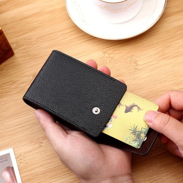 Organ Card Holder Large-capacity Card Sleeve For Men And Women, Color: Vertical Coffee - Image 4