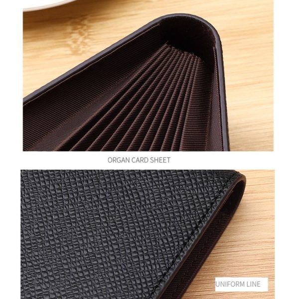 Organ Card Holder Large-capacity Card Sleeve For Men And Women, Color: Vertical Coffee - Image 6