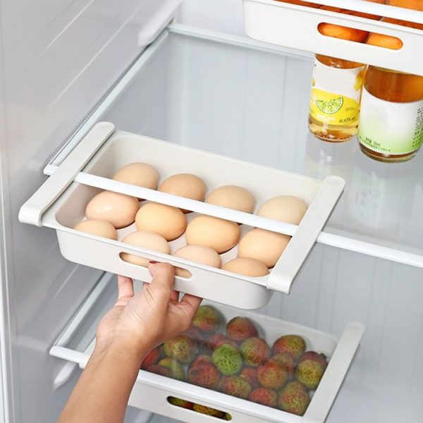 Refrigerator Drawing Egg Fruit Vegetable Storage Box (26x18x5cm)