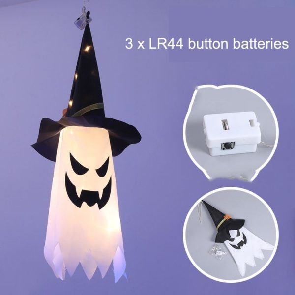 Halloween LED Hanging Lights Ghost Festival Decorative Lights, Style: Wizard Hat (Warm White) - Image 2