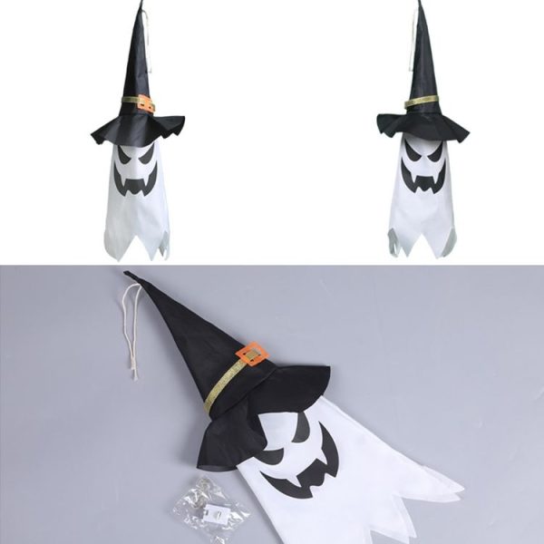 Halloween LED Hanging Lights Ghost Festival Decorative Lights, Style: Wizard Hat (Warm White) - Image 3