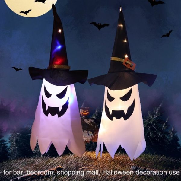 Halloween LED Hanging Lights Ghost Festival Decorative Lights, Style: Wizard Hat (Warm White) - Image 5