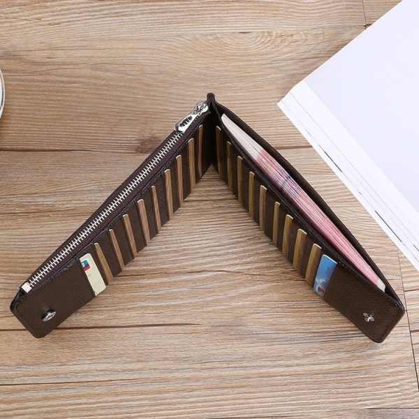 TP-165 First Layer Cowhide RFID Card Holder Long Wallet Multifunctional Mobile Phone Bag (Coffee) - Image 6