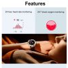 NX1 1.32 Inch Bluetooth Call Body Temperature Monitoring Waterproof Smart Watch (Blue Leather) - Image 5