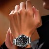 NX1 1.32 Inch Bluetooth Call Body Temperature Monitoring Waterproof Smart Watch (Blue Leather) - Image 7