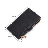 GLQ167 RFID Two-way Folding PU Cross Pattern With Zipper Pocket Wallet (Light Blue) - Image 3