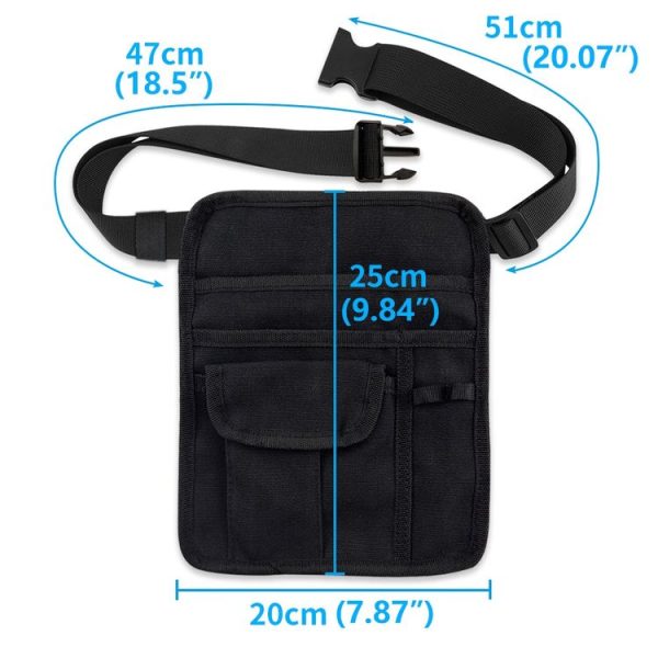 Restaurant Waiter Waist Money Bag Restaurant Apron Bag (Black) - Image 2
