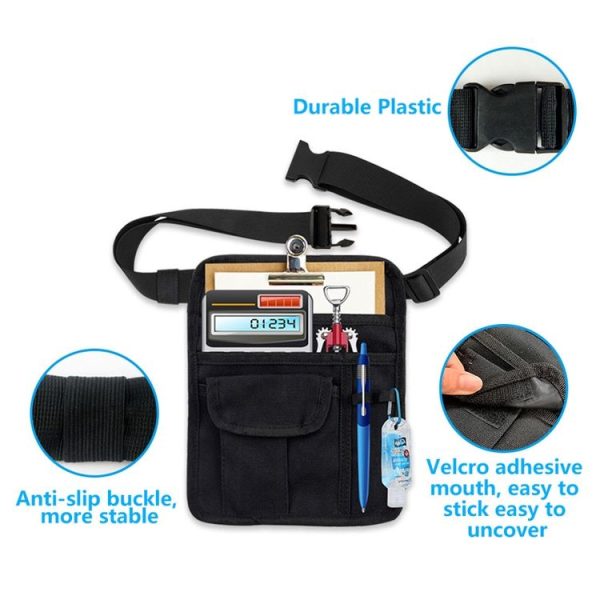 Restaurant Waiter Waist Money Bag Restaurant Apron Bag (Black) - Image 5