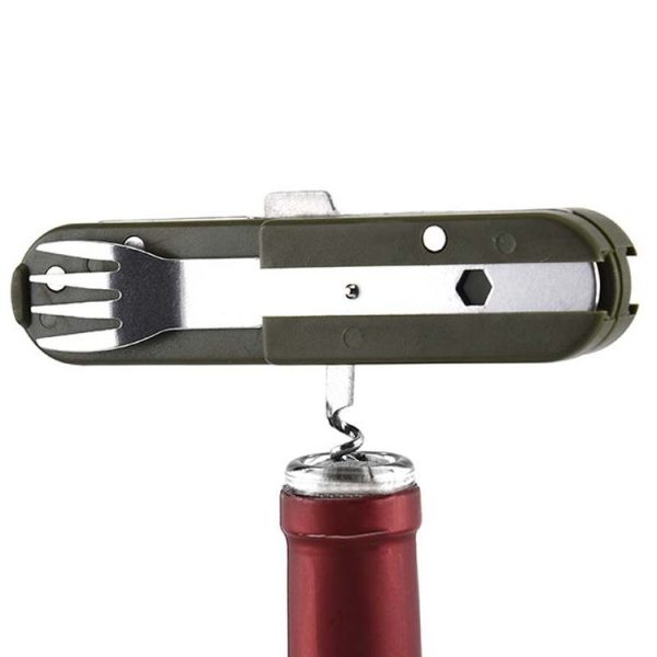 Outdoor Camping Tableware Stainless Steel Folding Knife Fork and Spoon Combination Tableware - Image 6