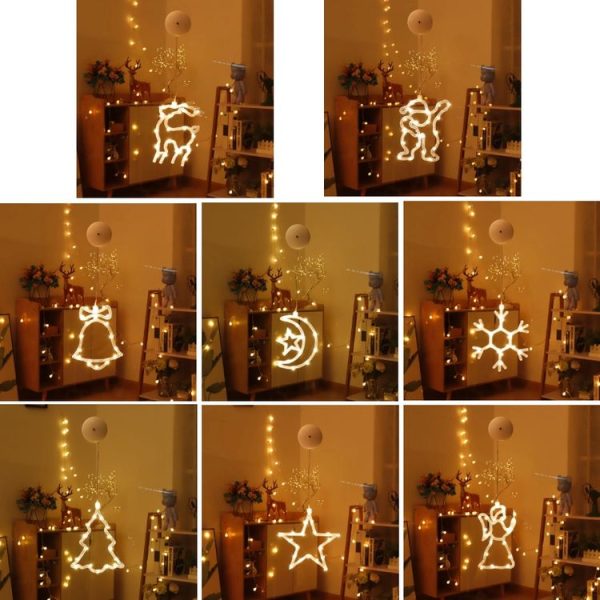 Christmas Decoration LED Sucker Festive Atmosphere Hanging Light (Stars) - Image 2