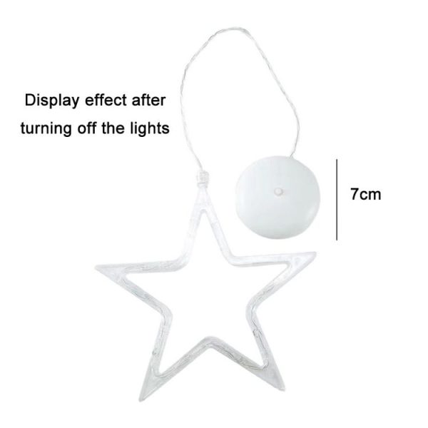 Christmas Decoration LED Sucker Festive Atmosphere Hanging Light (Stars) - Image 3