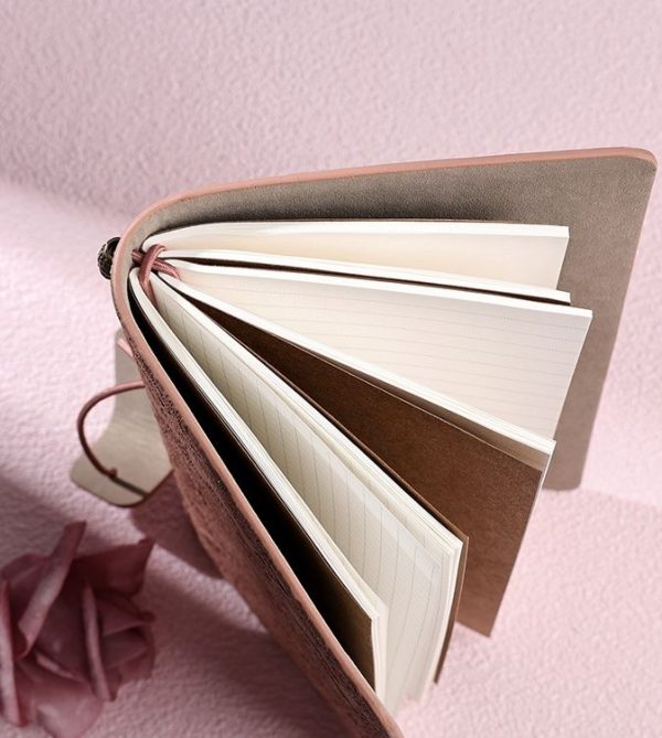 A6 Retro Lace Carved Girls Hand Ledger Diary With 3 Separate Inner Pages (Beige) - Image 6