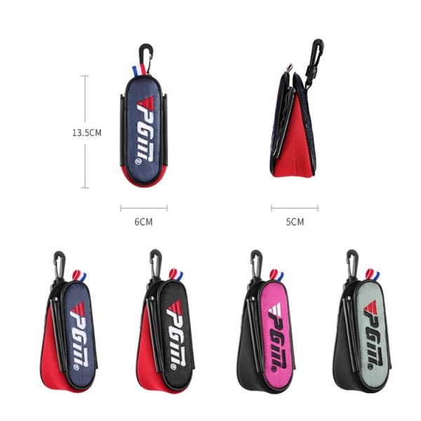 PGM SOB005 Golf Ball Bag Light Waist Bag Magnetic Suction Mini Ball Bag (Grey) - Image 2