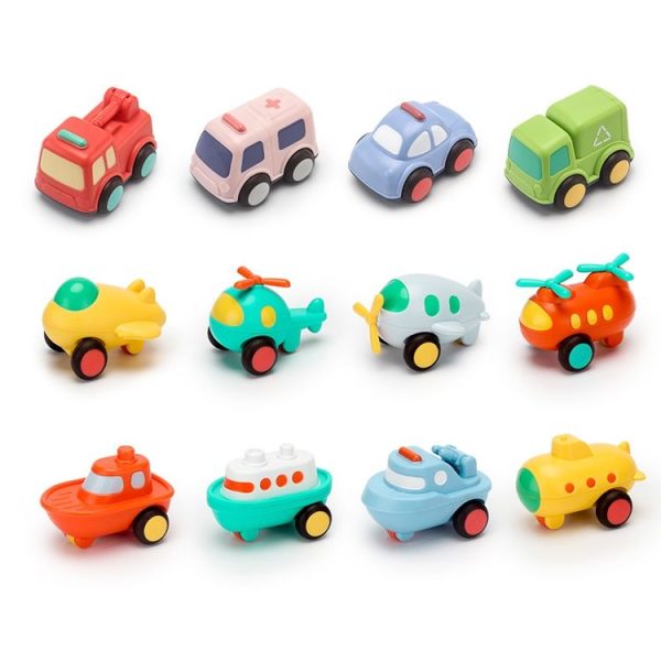 Children Cartoon Fell-Resistant Mini Inertial Pull Back Toy Car (Transport Aircraft) - Image 2