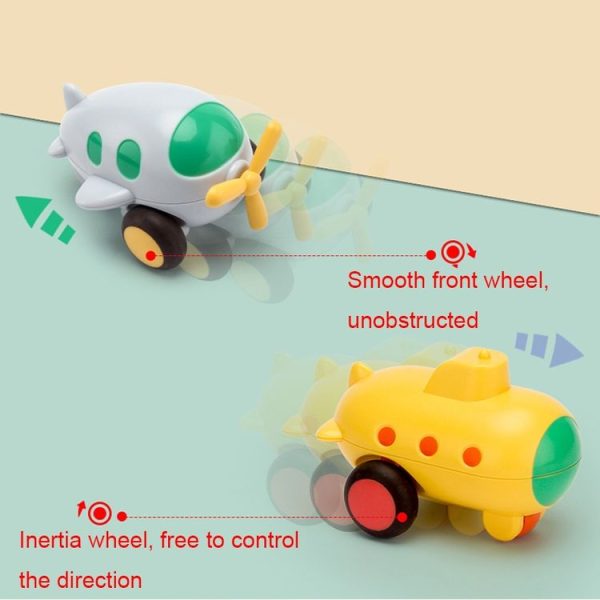 Children Cartoon Fell-Resistant Mini Inertial Pull Back Toy Car (Transport Aircraft) - Image 3
