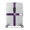 Luggage Reinforcement Straps Fixed Protective Rope With Combination Lock, Color: Purple
