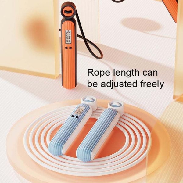 Fitness Sport Intelligent Electronic Counting Skipping Rope, Style: Small Ball Dual Use (Carmine) - Image 2