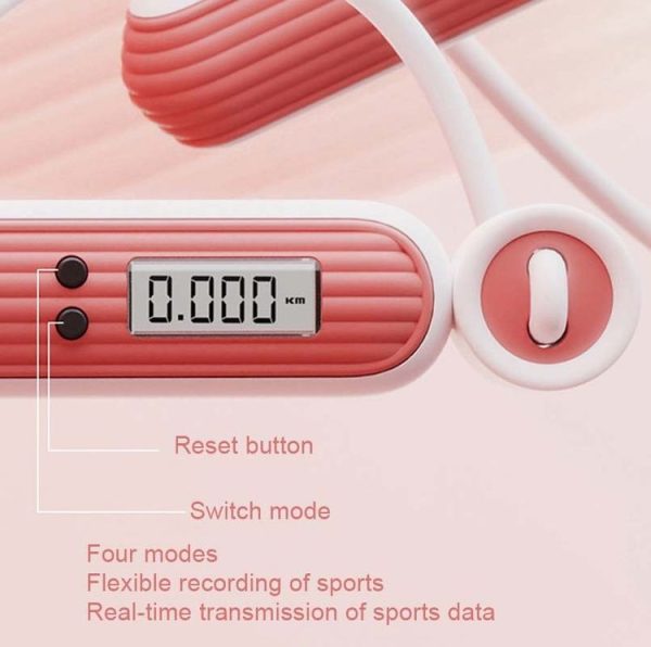Fitness Sport Intelligent Electronic Counting Skipping Rope, Style: Small Ball Dual Use (Carmine) - Image 4