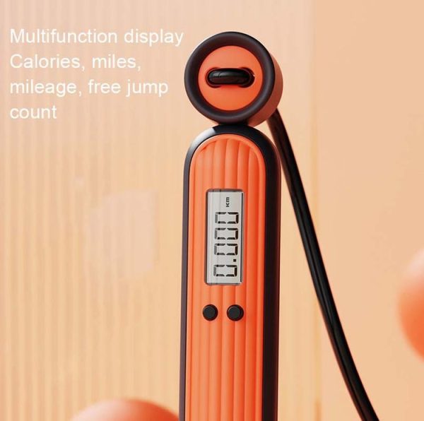 Fitness Sport Intelligent Electronic Counting Skipping Rope, Style: Small Ball Dual Use (Carmine) - Image 5