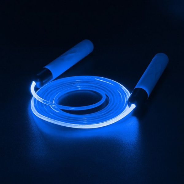 Glowing Skipping Rope Fitness Exercise Student Racing Training (Blue)