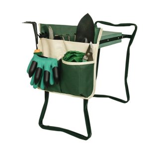 MTP-635 Gardening Bench Cart Tool Storage Bag (Green Beige Stitching)
