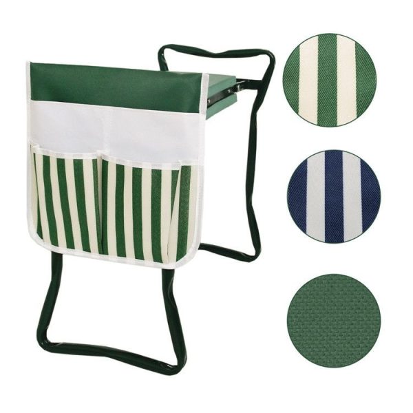MTP-635 Gardening Bench Cart Tool Storage Bag (Green Beige Stitching) - Image 4