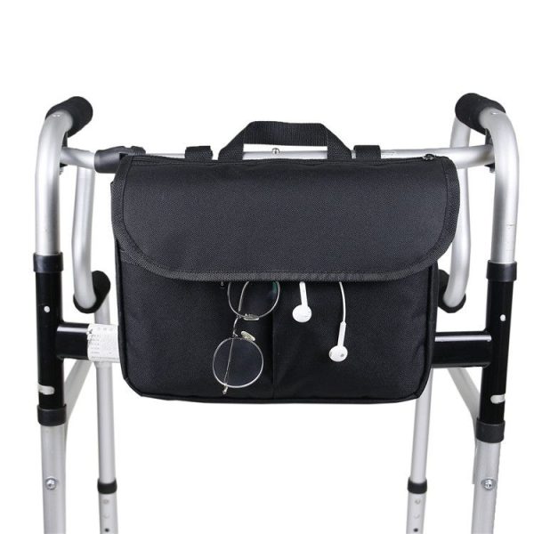 MTP-682 Hanging Wheelchair Storage Bag Rehabilitation Walking Bike Storage Bag (Black)