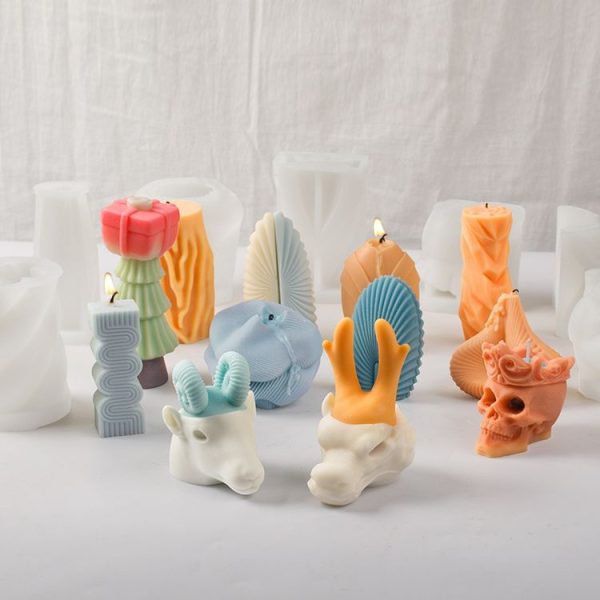 Geometric Scented Candle Silicone Mold, Specification: LZ-396+Tool Set - Image 6