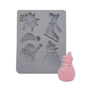 Christmas DIY Scented Candle Silicone Mold, Color: White (SD-85)