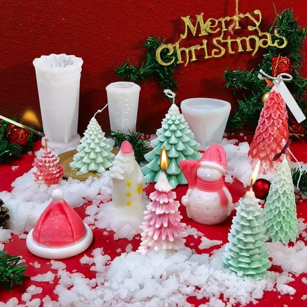 Christmas DIY Scented Candle Silicone Mold, Color: White (SD-85) - Image 5