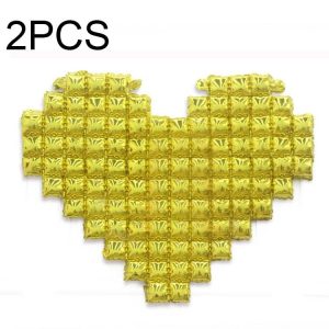 2 PCS Love Shape Background Wall Balloon Confession Wedding Decoration Balloon (Goldenl)