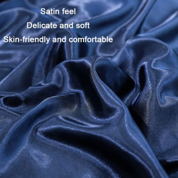 1 Pairs Ice Silk Pillowcase Home Textile Bedding, Size: 50x75cm (Wine Red) - Image 3