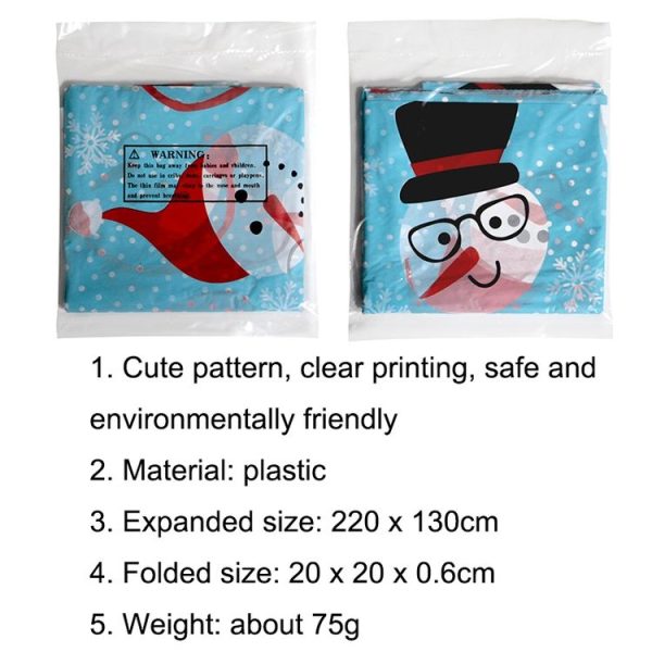 Christmas Halloween Party Event Decoration Tablecloth (Green Biscuits) - Image 5