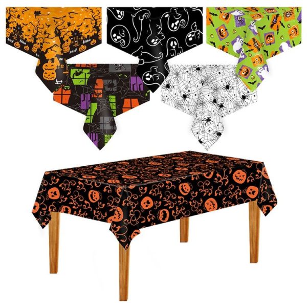 Christmas Halloween Party Event Decoration Tablecloth (Green Biscuits) - Image 6