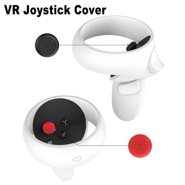 VR Silicone Eye Mask+Lens Protective Cover+Joystick Hat, For Meta Quest 2 (Black) - Image 4