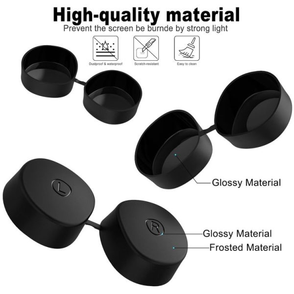 VR Silicone Eye Mask+Lens Protective Cover+Joystick Hat, For Meta Quest 2 (Black) - Image 6