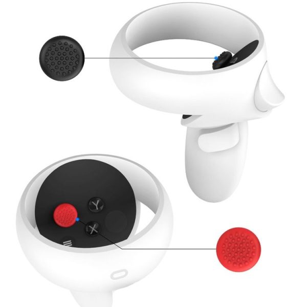 20 PCS Peripheral Button VR Handle Rocker Silicone Protective Cover, For Meta Quest 2 (White) - Image 3