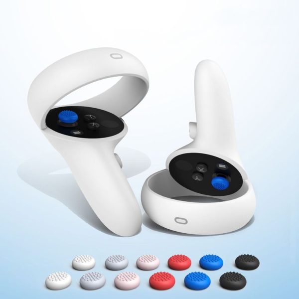20 PCS Peripheral Button VR Handle Rocker Silicone Protective Cover, For Meta Quest 2 (White) - Image 4