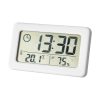 YD005 Mini Light and Thin LCD Screen Temperature / Humidity Meter Electronic Clock (White)