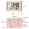 YD005 Mini Light and Thin LCD Screen Temperature / Humidity Meter Electronic Clock (White) - Image 3