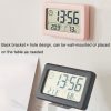 YD005 Mini Light and Thin LCD Screen Temperature / Humidity Meter Electronic Clock (White) - Image 6