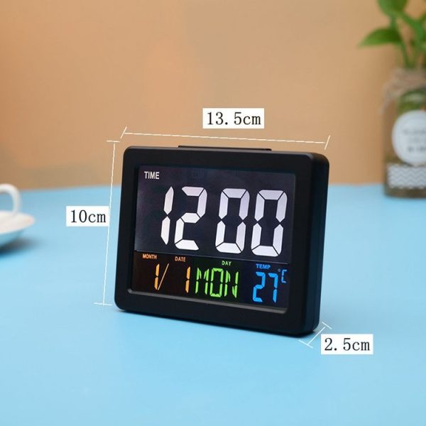 G2000 Color Screen Date Temperature Display Alarm Clock Desk Clock (Black) - Image 3