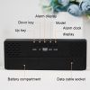 0715 Voice-activated LED Mute Date Temperature Display Electronic Clock (White Shell Blue Light) - Image 4