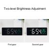 0715 Voice-activated LED Mute Date Temperature Display Electronic Clock (White Shell Blue Light) - Image 6