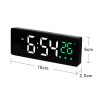 0715 Voice-activated LED Mute Date Temperature Display Electronic Clock (White Shell Blue Light) - Image 7