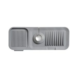Faucet Silicone Draining Mat Anti-splash Kitchen Sink Non-slip Soap Mat, Size: Large (Deep Gray)