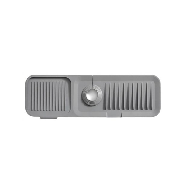 Faucet Silicone Draining Mat Anti-splash Kitchen Sink Non-slip Soap Mat, Size: Extra Large (Deep Gray)